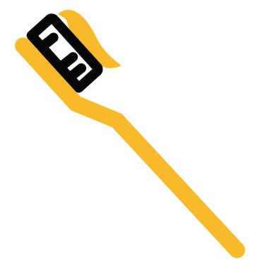 Diş fırçası, diş macunu, illüstrasyon, beyaz arkaplan üzerinde vektör.