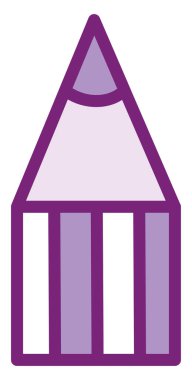 Beyaz arkaplanda kalem aracı, illüstrasyon, vektör.