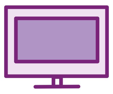 TV aracı, illüstrasyon, beyaz arkaplan üzerindeki vektör.