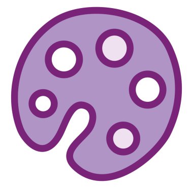 Beyaz arkaplan üzerindeki renk paleti, illüstrasyon, vektör.