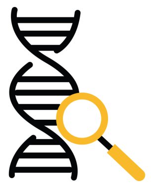 Genetik doktoru, illüstrasyon, beyaz arkaplandaki vektör.