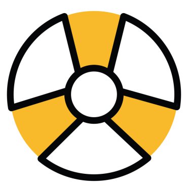 Radyasyon doktoru, illüstrasyon, beyaz arkaplandaki vektör.