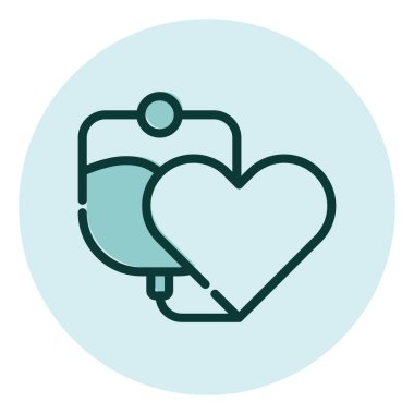 Bağış ve yardım amaçlı kan nakli, illüstrasyon, beyaz arka planda vektör..