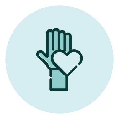 Bağış ve yardım gönüllüsü, illüstrasyon, beyaz arka planda vektör..