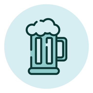 Yarım litre bira, illüstrasyon, beyaz arka planda vektör..