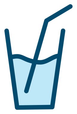 Camda yarışan su, illüstrasyon, beyaz arkaplanda vektör.