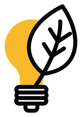 Ekolojik fikir, illüstrasyon, beyaz arkaplan üzerindeki vektör.