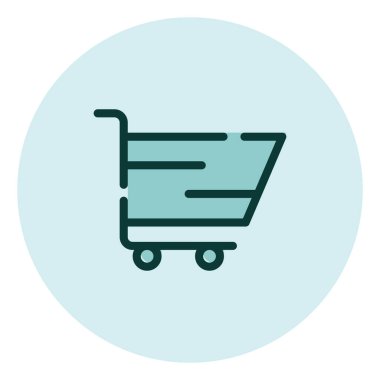 Beyaz arka planda ticari tramvay, illüstrasyon, vektör.