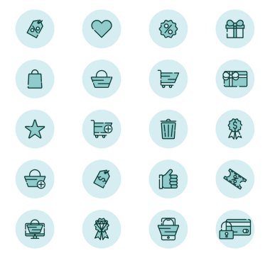 Alışveriş reklamı, illüstrasyon, beyaz arkaplandaki vektör.