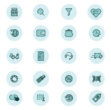 E ticari ilerleme, illüstrasyon, beyaz arkaplandaki vektör.