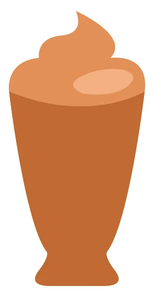 Caffè Cremoso Illustrazione Vettore Sfondo Bianco — Vettoriale Stock