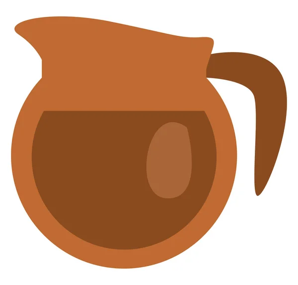 Koffiekan Illustratie Vector Een Witte Achtergrond — Stockvector