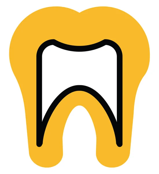 歯の根は 白の背景に イラスト ベクトルを埋める — ストックベクタ