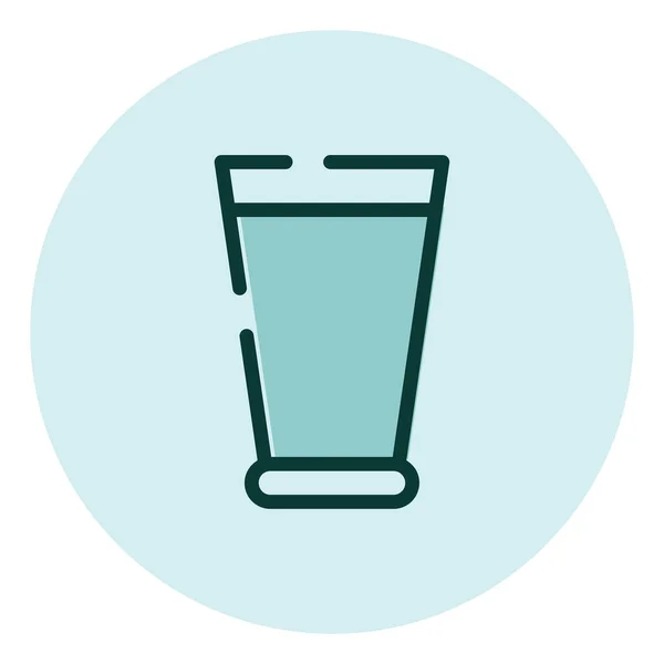 Glas Water Illustratie Vector Een Witte Achtergrond — Stockvector