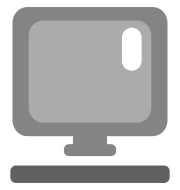 Eğitim bilgisayarı, illüstrasyon, beyaz arkaplan üzerindeki vektör.