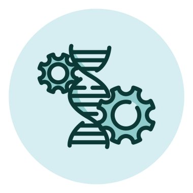 Eğitim genleri, illüstrasyon, beyaz arkaplan üzerindeki vektör.