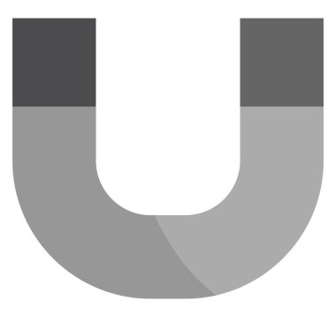 Beyaz zemin üzerinde enerji mıknatısı, illüstrasyon, vektör.