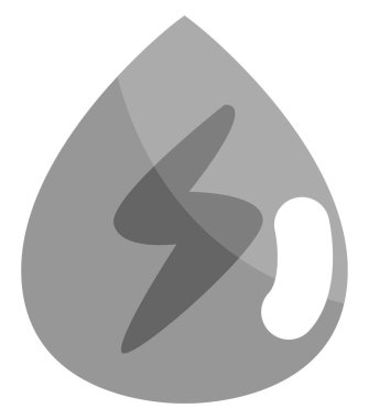 Su enerjisi, illüstrasyon, beyaz arkaplandaki vektör.