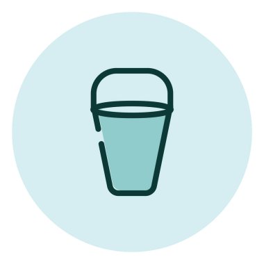 Çiftlik kovası, illüstrasyon, beyaz arka planda vektör..