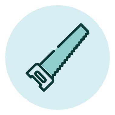 Çiftlik testeresi, illüstrasyon, beyaz arkaplan üzerindeki vektör.