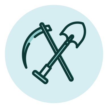 Beyaz zemin üzerinde tarım araçları, illüstrasyon, vektör.