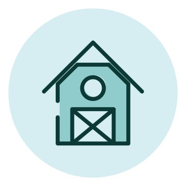 Çiftlik kulübesi, illüstrasyon, beyaz arka plandaki vektör..