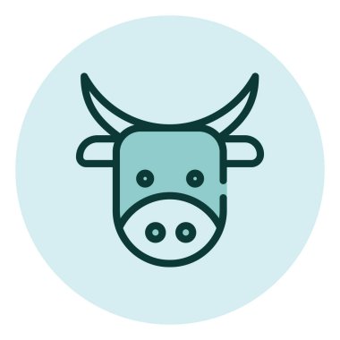 Çiftçi inek, illüstrasyon, beyaz arka planda vektör..