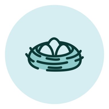 Yumurta barınağı, illüstrasyon, beyaz arkaplandaki vektör.