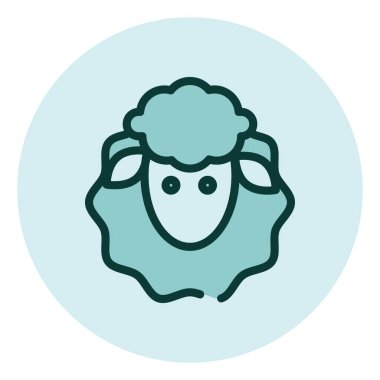 Çiftlik koyunu, illüstrasyon, beyaz arka planda vektör..