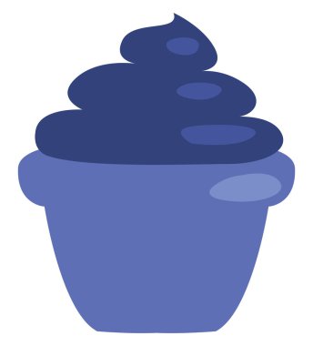 Mavi kek, illüstrasyon, beyaz arkaplanda vektör..