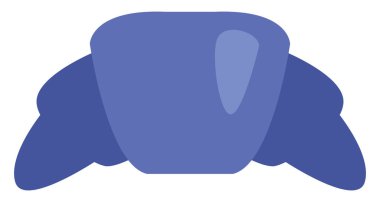 Mavi kruvasan, illüstrasyon, beyaz arkaplanda vektör.