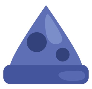 Mavi pizza dilimi, illüstrasyon, beyaz arka planda vektör..