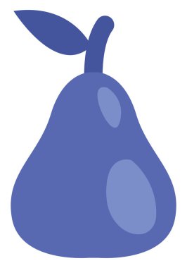 Mavi armut, illüstrasyon, beyaz arkaplanda vektör.