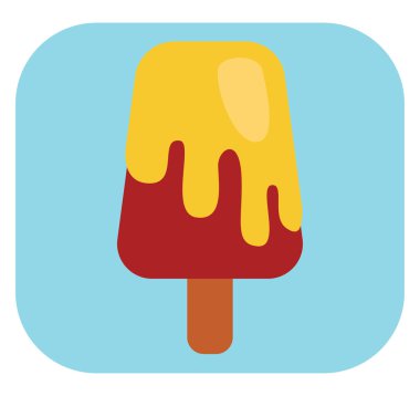 Dondurma çubukta, illüstrasyon, beyaz arka planda vektör..