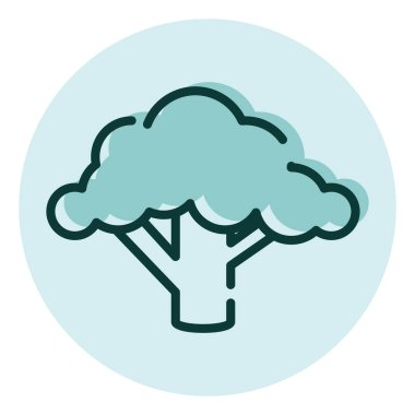 Yeşil brokoli, illüstrasyon, beyaz arkaplan üzerindeki vektör.