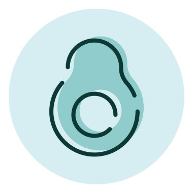 Taze avokado, illüstrasyon, beyaz arkaplanda vektör.