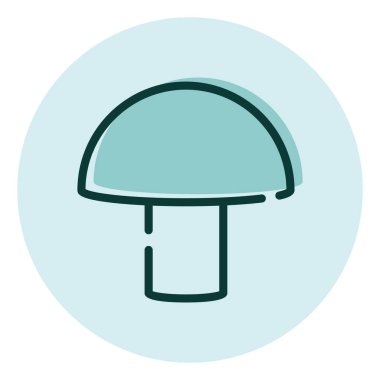 Taze mantar, illüstrasyon, beyaz arkaplanda vektör.