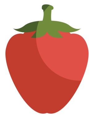 Kırmızı dolma biber, illüstrasyon, beyaz arkaplanda vektör.