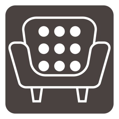 Klasik koltuk, illüstrasyon, beyaz arkaplan üzerindeki vektör.