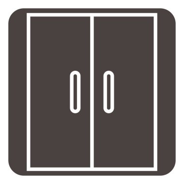 Gardırop mobilyası, illüstrasyon, beyaz arka planda vektör..