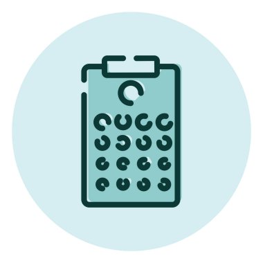 Tıbbi liste, illüstrasyon, beyaz arkaplandaki vektör.