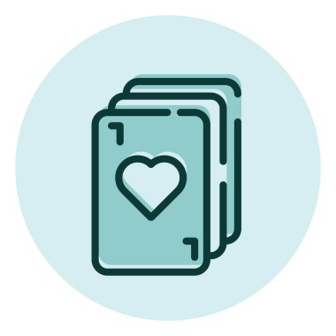 Oyun kartları hobisi, illüstrasyon, beyaz arkaplan üzerinde vektör.