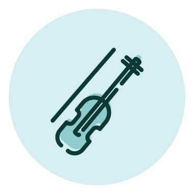 Keman çalma, illüstrasyon, beyaz arkaplandaki vektör.