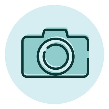 Fotoğraf hobisi, illüstrasyon, beyaz arkaplandaki vektör.