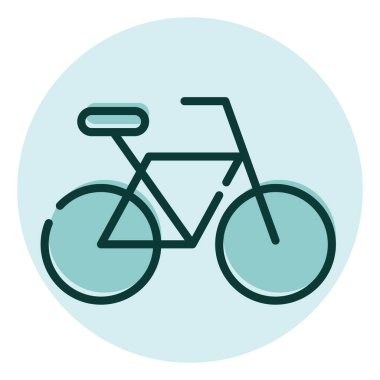 Bisiklet sürmek, illüstrasyon, beyaz arka planda vektör.