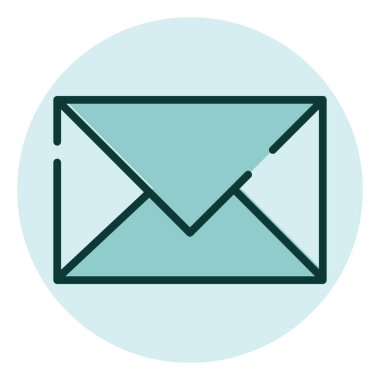 E- posta, illüstrasyon, beyaz arkaplan üzerindeki vektör.