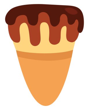 Sos, illüstrasyon ve beyaz arka planda vektör içeren sarı dondurma..