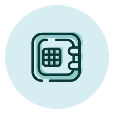 Otel kasası, illüstrasyon, beyaz arka planda vektör..