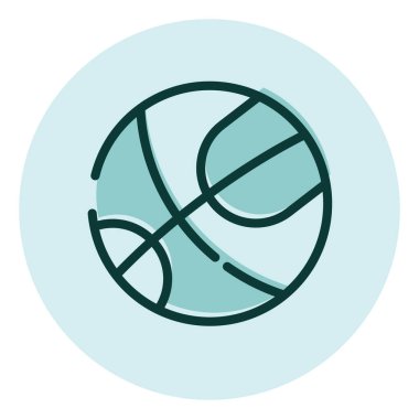 Voleybol hobisi, illüstrasyon, beyaz arka planda vektör.