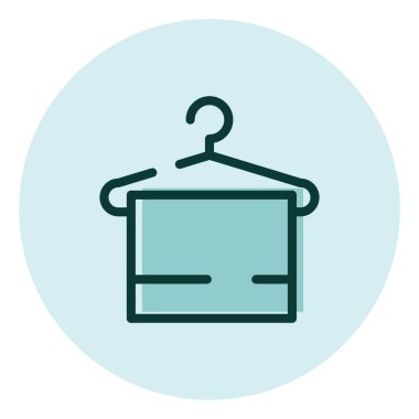 Otel çamaşırhanesi, illüstrasyon, beyaz arka planda vektör..